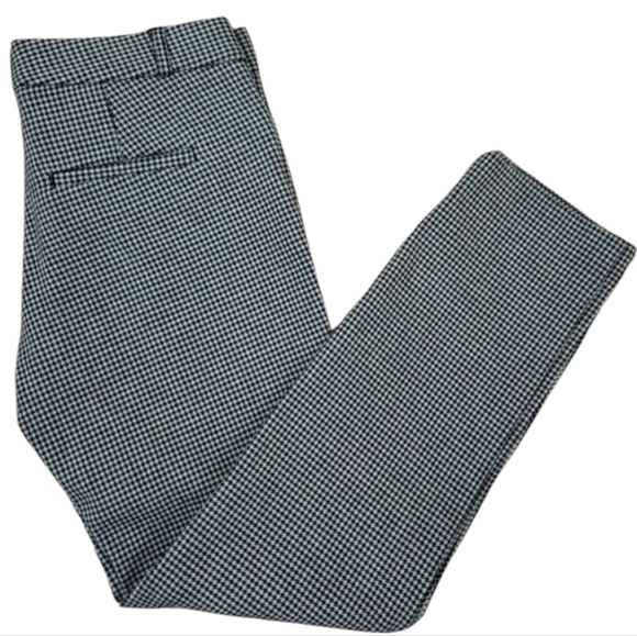 Banana Republic ~Woman Size 2~ White/Black Geometric Print Ankle Pants Sloan. - Picture 1 of 11